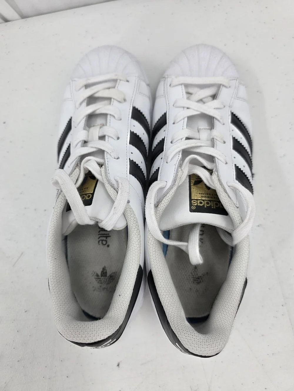 Adidas Superstar Shoes Running White Black 3 Stripe C77154 Mens Size‎ 6.5 W 8.